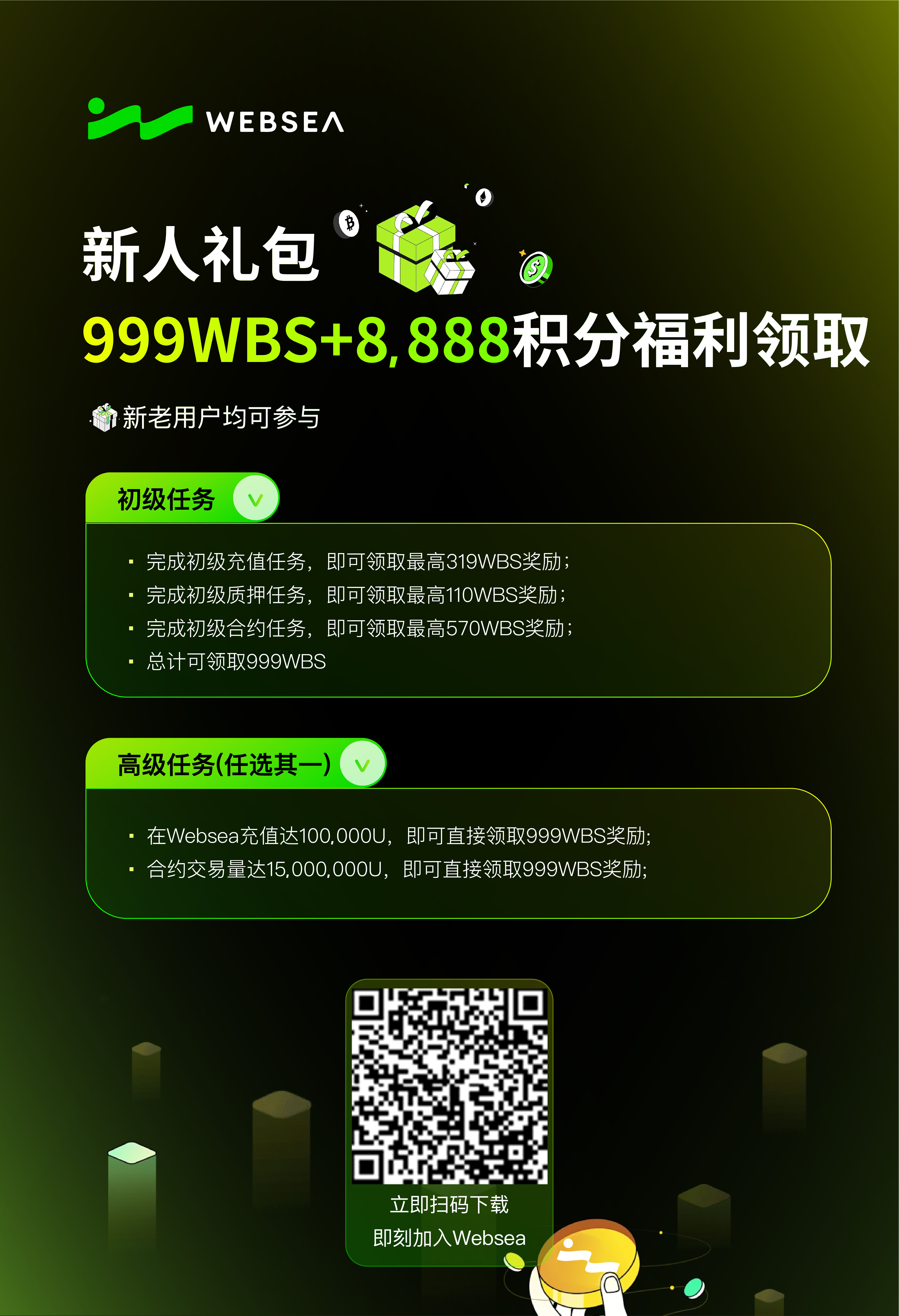 websea新人注册福利领取999wbs！